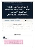EKG Exam Questions & Answers 2026-2027 Latest Updated & Verified Questions &lpar;Rationales&rpar;