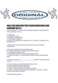 POLS 1101 UPDATED TEST PAPER QUESTIONS AND ANSWERS SET A&period;pdf