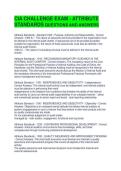 CIA CHALLENGE EXAM - ATTRIBUTE STANDARDS QUESTIONS AND ANSWERS