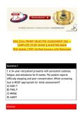 WGU D344 PMHNP Objective Assessment &lpar;OA&rpar; &ndash; Complete Study Guide & Question Bank &vert; 2026 Update with Verified Answers & Detailed Rationales