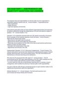 CIA EXAM PART 1 - INDEPENDENCE AND OBJECTIVITY QUESTIONS AND ANSWERS