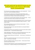 WGU C845 FedVTE SSCP Test &lpar;ISC&rpar;2&lpar;TM&rpar; Systems Security Certified Practitioner with all Correct & 100&percnt; Verified Answers &vert;Guaranteed to Pass