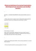 Illinois Jurisdictional Surveying Examination&colon; 450 Original  Exam Questions  and Verified Answers