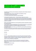 CIA EXAM PART 1 SUB-UNIT 6 QUESTIONS AND ANSWERS