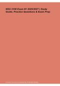 NSG 3100 Exam 1 Study Guide Practice Questions Exam Prep 2026&sol; 2027
