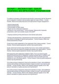 CIA PART 1 - SECTION IV QUIZ - QUALITY ASSURANCE AND IMPROVEMENT PROGRAM EXAM QUESTIONS AND ANSWERS