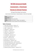 NR 509 Advanced Health Assessment &ndash; Final Exam Review & Clinical Practice