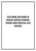 Test Bank for Darby and Walsh Dental Hygiene&colon; Theory and Practice 5th Edition by Jennifer A&period; Pieren & Denise M&period; Bowen 2026&sol;2027 &ndash; Verified Answers