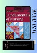 Fundamentals and Foundations of Nursing resource- Potter Fundamentals of Nursing 12ed Complete Study Resources with Questions and Answers