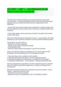 CIA PART 1 UNIT 4 &ndash; GOVERNANCE EXAM QUESTIONS AND ANSWERS