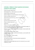ISYE 6501 - Midterm 1 Exam questions and answers&NewLine;Graded A&plus; latest update&NewLine;What do descriptive questions ask&quest;&NewLine;What happened&quest; &lpar;e&period;g&period;&comma; which customers are most alike&rpar;&NewLine;What do predictive questions ask&quest;&NewLine;What will happen&quest; &lpar;e&period;g&period;&comma; what will Google's sto