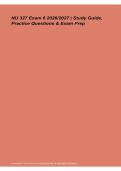 NU 327 Exam 6 Nursing Study Guide Practice Questions Exam Prep 2026&sol; 2027