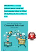 TEST BANK for Consumer Behaviour&colon; Buying&comma; Having&comma; and Being Canadian Edition 9th Edition by Michael R&period; Solomon 2026&sol;2027 &ndash; Verified Answers