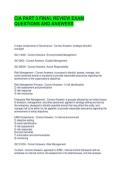 CIA PART 3 FINAL REVIEW EXAM QUESTIONS AND ANSWERS