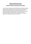 California LMFT Clinical Exam&NewLine;Questions and Answers with Rationales&vert; Latest Update&NewLine;