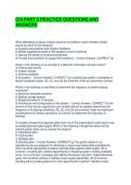 CIA PART 3 PRACTICE QUESTIONS AND ANSWERS &lpar;GRADED A&rpar;