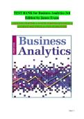 Test Bank for Business Analytics&comma; 3rd Edition by James R&period; Evans &ndash; Practice Questions&comma; Answers & Exam Review 2026&sol;2027