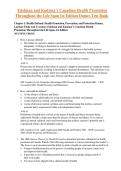 Test Bank for Edelman and Kudzma&rsquo;s Canadian Health Promotion Throughout the Life Span&comma; 1st Edition by Dames &vert; Practice Questions with Correct Answers & Detailed Rationales