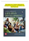 Test Bank for A Topical Approach to Lifespan Development&comma; 11th Edition by John W&period; Santrock &ndash; Chapters 1&ndash;17 Practice Questions&comma; Answers & Exam Review 2026&sol;2027