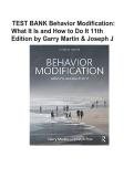 Test Bank Behavior Modification&colon; What It Is and How to Do It 11th Edition by Garry Martin & Joseph J&period; Pear