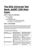Elite AAERT CDR Main Exam Test Bank 2026&sol;2027 &lpar;Expert Q&A &plus; Critical Axioms&rpar;