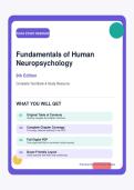 Fundamentals of Human Neuropsychology 8th Edition &ndash; Neuropsychology Practice Questions & Answers &vert; Complete Study PDF