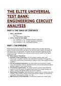 2026&sol;2027 THE ELITE UNIVERSAL TEST BANK&colon; Engineering Circuit Analysis &lpar;Advanced Q&A with Mentor Rationales&rpar;