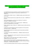 TABC -Texas Alcoholic Beverage Code Final Exam Questions and Answers