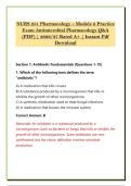 NURS 251 Pharmacology &ndash; Module 6 Practice &NewLine;Exam Antimicrobial Pharmacology Q&A &NewLine;&lpar;PDF&rpar; &vert; 2026&sol;27 Rated A&plus; &vert; Instant Pdf &NewLine;Download