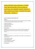Barkley AGACNP Predictor&sol;Readiness FLORIDA &NewLine;STATE FIRE INSTRUCTOR 3 ACTUAL EXAM ALL &NewLine;QUESTIONS AND ANSWERS ALREADY GRADED A&plus;&period; &NewLine;100&percnt; VERIFIED SOLUTIONS &vert; UPDATED PER LATEST &NewLine;GUIDELINES &vert; GRADED A&plus;