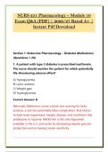NURS 251 Pharmacology &ndash; Module 10 &NewLine;Exam Q&A &lpar;PDF&rpar; &vert; 2026&sol;27 Rated A&plus; &vert; &NewLine;Instant Pdf Download