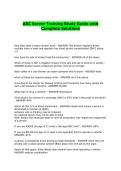 ABC Server Training Study Guide with Complete Solutions&NewLine;&NewLine;