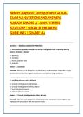 Barkley Diagnostic Testing Practice ACTUAL &NewLine;EXAM ALL QUESTIONS AND ANSWERS &NewLine;ALREADY GRADED A&plus;&period; 100&percnt; VERIFIED &NewLine;SOLUTIONS &vert; UPDATED PER LATEST &NewLine;GUIDELINES &vert; GRADED A&plus;