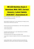 NR 228 Nutrition Exam 2&NewLine;Questions With 100&percnt; Correct&NewLine;Answers &vert; Latest Update&NewLine;2026&sol;2027 &vert; Guaranteed A&plus;