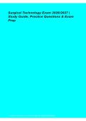 Surgical Technology Exam Study Guide Practice Questions Exam Prep 2026&sol; 2027