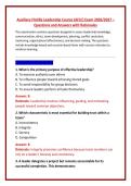 Auxiliary Flotilla Leadership Course Full Complete Exam Bundle