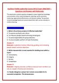 Auxiliary Flotilla Leadership Course Full Complete Exam Bundle  