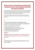 NR 601 Primary Care of the Maturing and Aged Family &vert; &NewLine;Comprehensive Exam 4 Review Questions and Answers &NewLine;with Rationales 2026&sol;2027