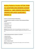 Barkley Pediatrics Practice ACTUAL EXAM &NewLine;ALL QUESTIONS AND ANSWERS ALREADY &NewLine;GRADED A&plus;&period; 100&percnt; VERIFIED SOLUTIONS &vert; &NewLine;UPDATED PER LATEST GUIDELINES &vert; &NewLine;GRADED A&plus;