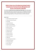 NR 601 Primary Care of the Maturing and Aged Family &vert; &NewLine;Comprehensive Final Exam Review 200 Questions and &NewLine;Answers with Rationales 2026&sol;2027