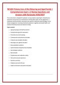 NR 601 Primary Care of the Maturing and Aged Family &vert; &NewLine;Comprehensive Exam 1-3 Review Questions and &NewLine;Answers with Rationales 2026&sol;2027 