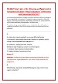 NR 601 Primary Care of the Maturing and Aged Family &vert; &NewLine;Comprehensive Exam 4 Review Questions and Answers &NewLine;with Rationales 2026&sol;2027