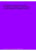 ATI Capstone Pre-Assessment Quiz Fundamentals Study Guide Practice Questions 2026&sol; 2027