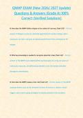 QMHP EXAM &lpar;New 2026 2027 Update&rpar; Questions & Answers -Grade A- 100- Correct &lpar;Verified Solutions&rpar;&period;
