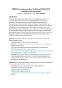 NR546 Psychopharmacology Final Exam &lpar;2026&sol;2027&rpar; &ndash; Comprehensive Assessment &vert; 100 Practice Questions with Verified Answers
