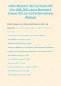 Indiana Navigator Test Study Guide 2026 &lpar;New 2026 2027 Update&rpar; Questions & Answers -Grade A- 100- Correct &lpar;Verified Solutions&rpar;&period;