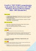 CrossFit L1 TEST STUDY &vert; comprehensive study guide Exam Questions with 100&percnt; Definitive Answers&vert; Newest Update 2026 &ndash; 2027 &lpar;Graded A&plus;&rpar;&NewLine;&NewLine;