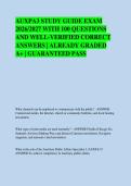 AUXPA3 STUDY GUIDE EXAM &NewLine;2026&sol;2027 WITH 100 QUESTIONS &NewLine;AND WELL-VERIFIED CORRECT &NewLine;ANSWERS &vert; ALREADY GRADED &NewLine;A&plus; &vert; GUARANTEED PASS&NewLine;