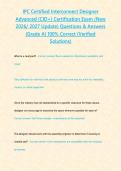  IPC Certified Interconnect Designer Advanced &lpar;CID&plus;&rpar; Certification Exam  &lpar;New 2026 2027 Update&rpar; Questions & Answers -Grade A- 100- Correct &lpar;Verified Solutions&rpar;&period;