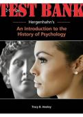 Hergenhahn's An Introduction to the History of Psychology 9th Edition Tracy Henley test bank with practice questions and exam preparation material